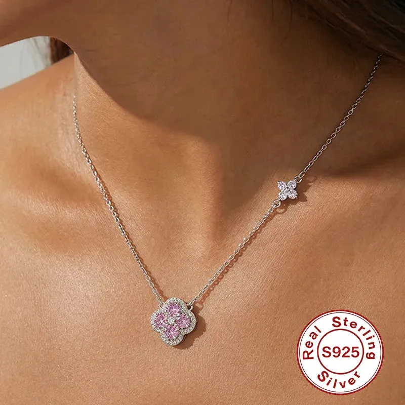 Sterling Silver Clover Pendant Necklace made by Victoria Emerson