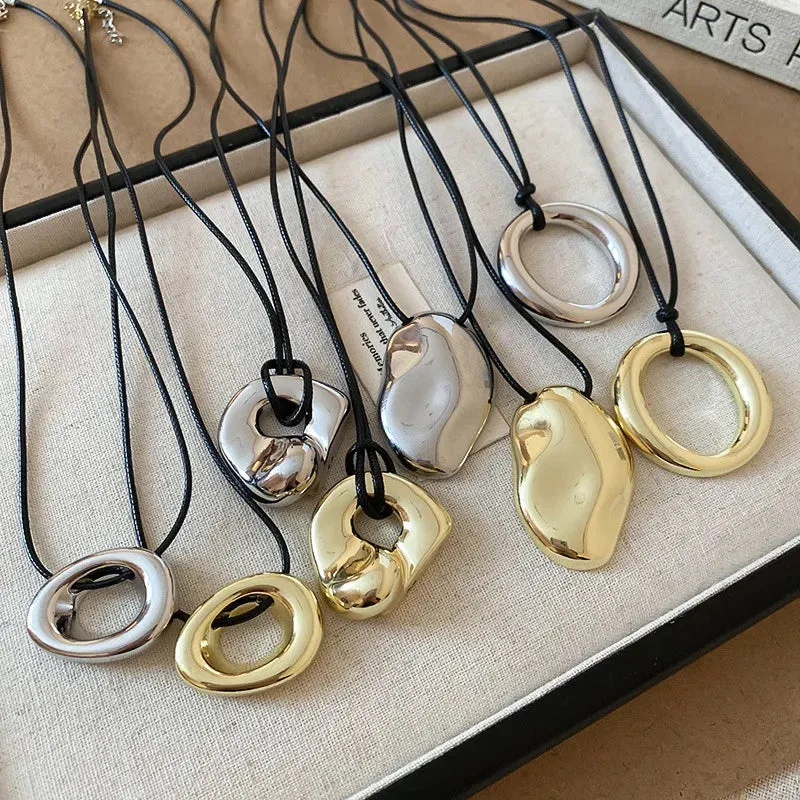 Horseshoe Pendant Leather Necklace made by Victoria Emerson