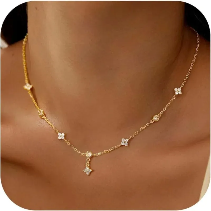 CZ Flower Station Choker made by Victoria Emerson