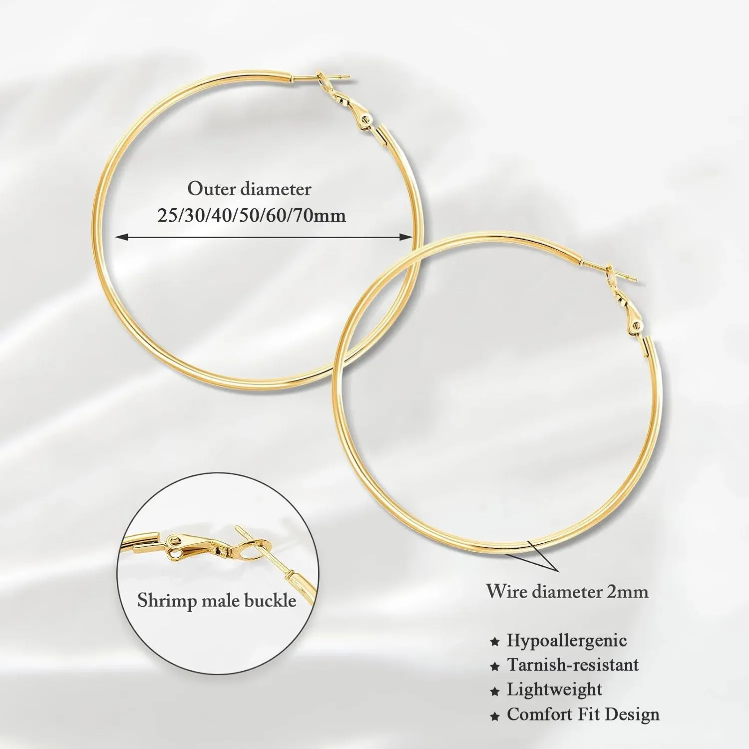 Classic Big Circle Hoop Earrings sold by Victoria Emerson product image thumbnail 5