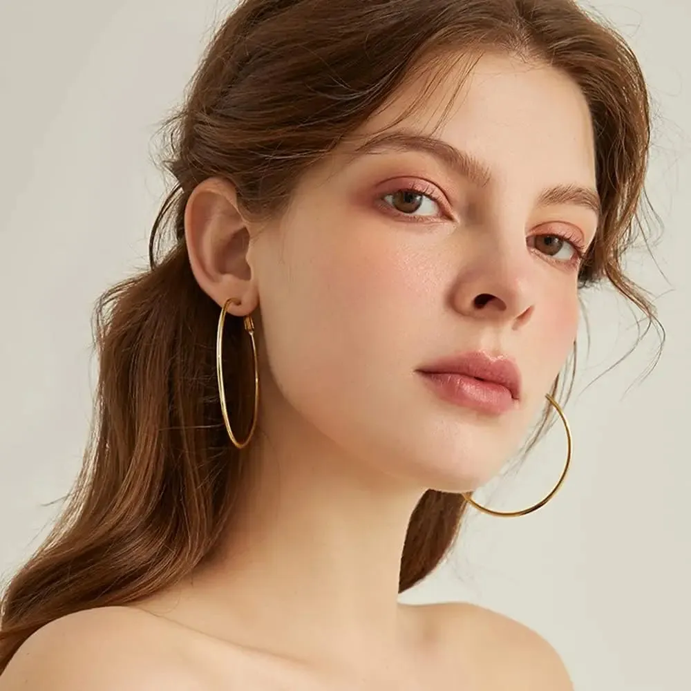 Classic Big Circle Hoop Earrings sold by Victoria Emerson product image thumbnail 2