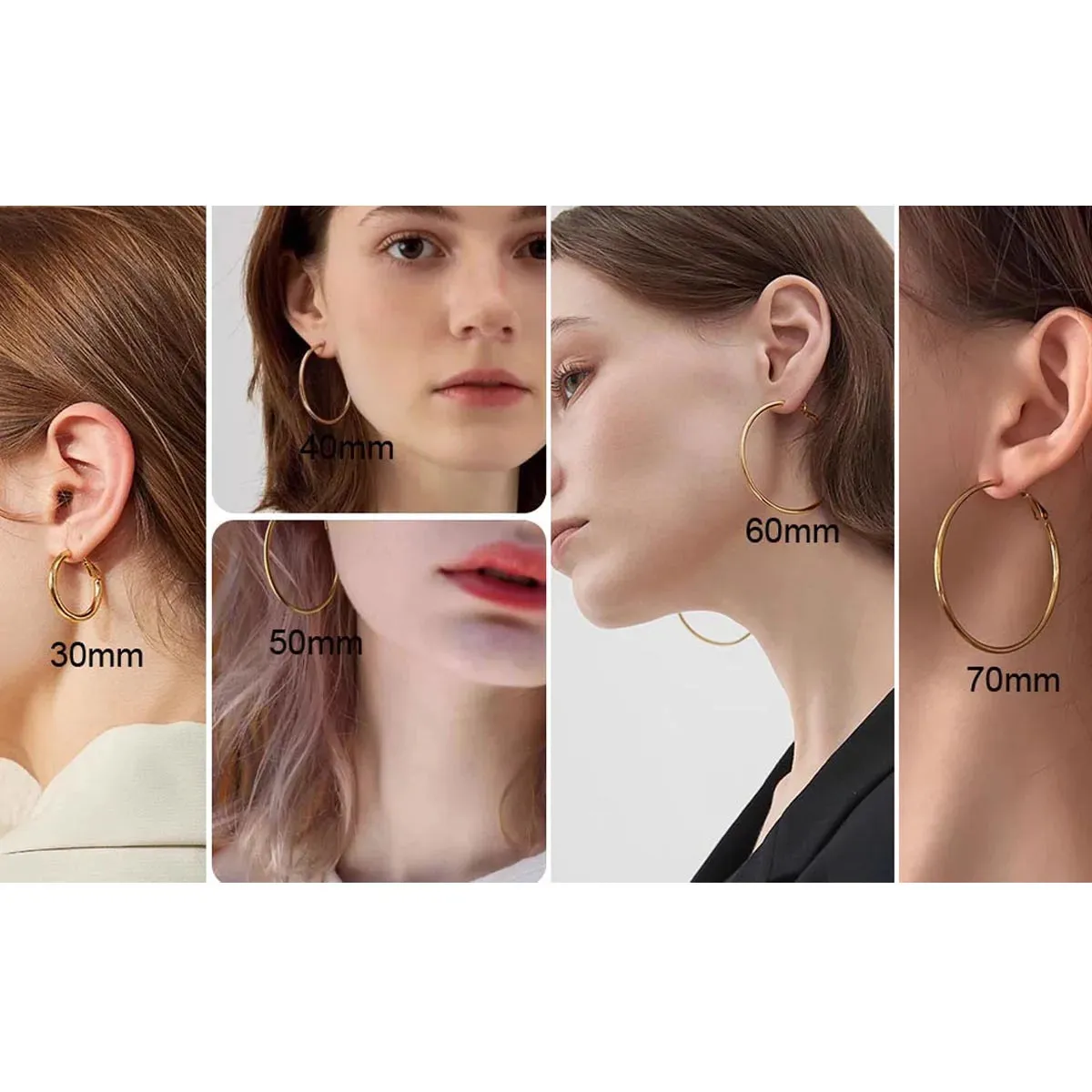 Classic Big Circle Hoop Earrings sold by Victoria Emerson product image thumbnail 3