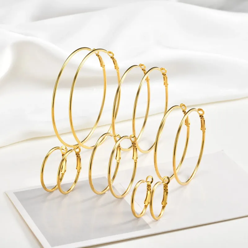 Classic Big Circle Hoop Earrings made by Victoria Emerson
