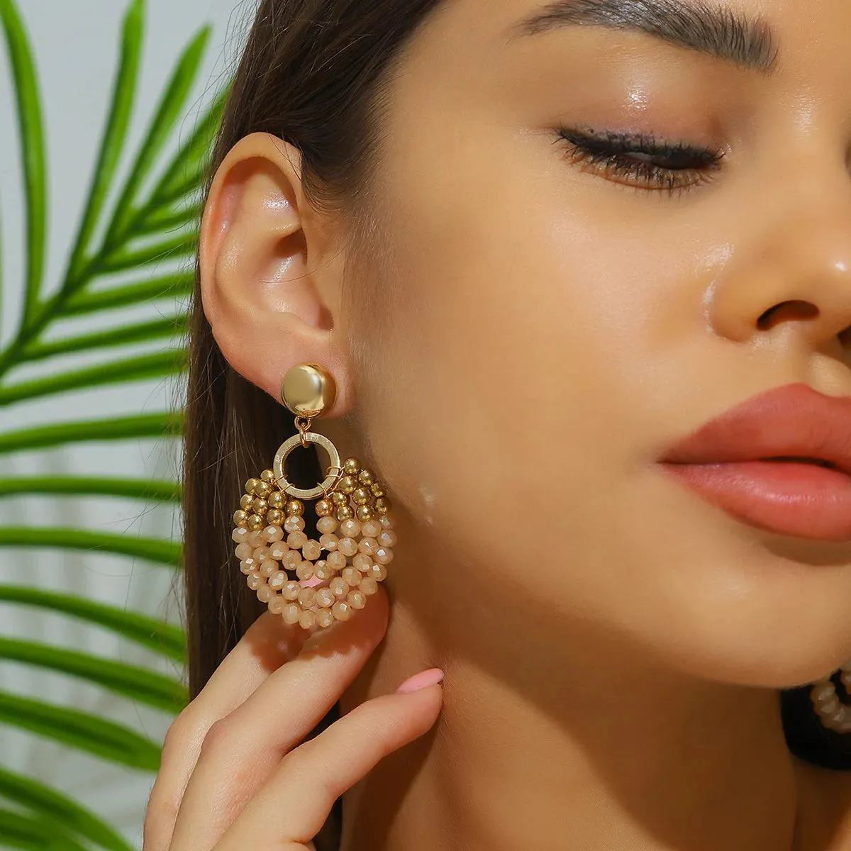 Layered Beaded Drop Earrings sold by Victoria Emerson product image thumbnail 2