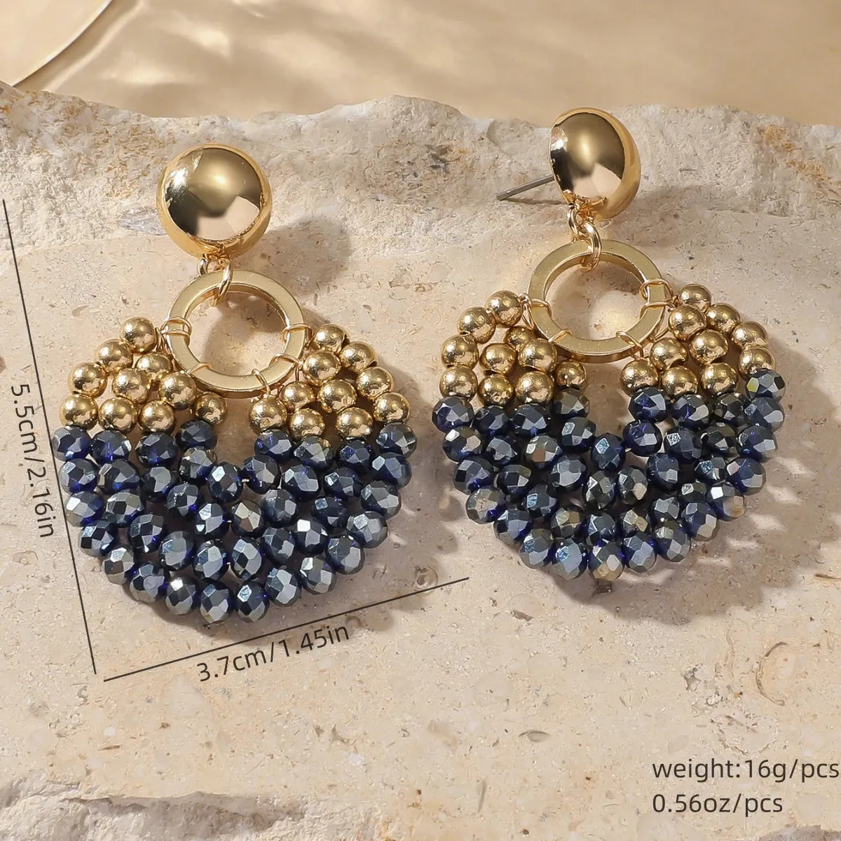 Layered Beaded Drop Earrings sold by Victoria Emerson product image thumbnail 3
