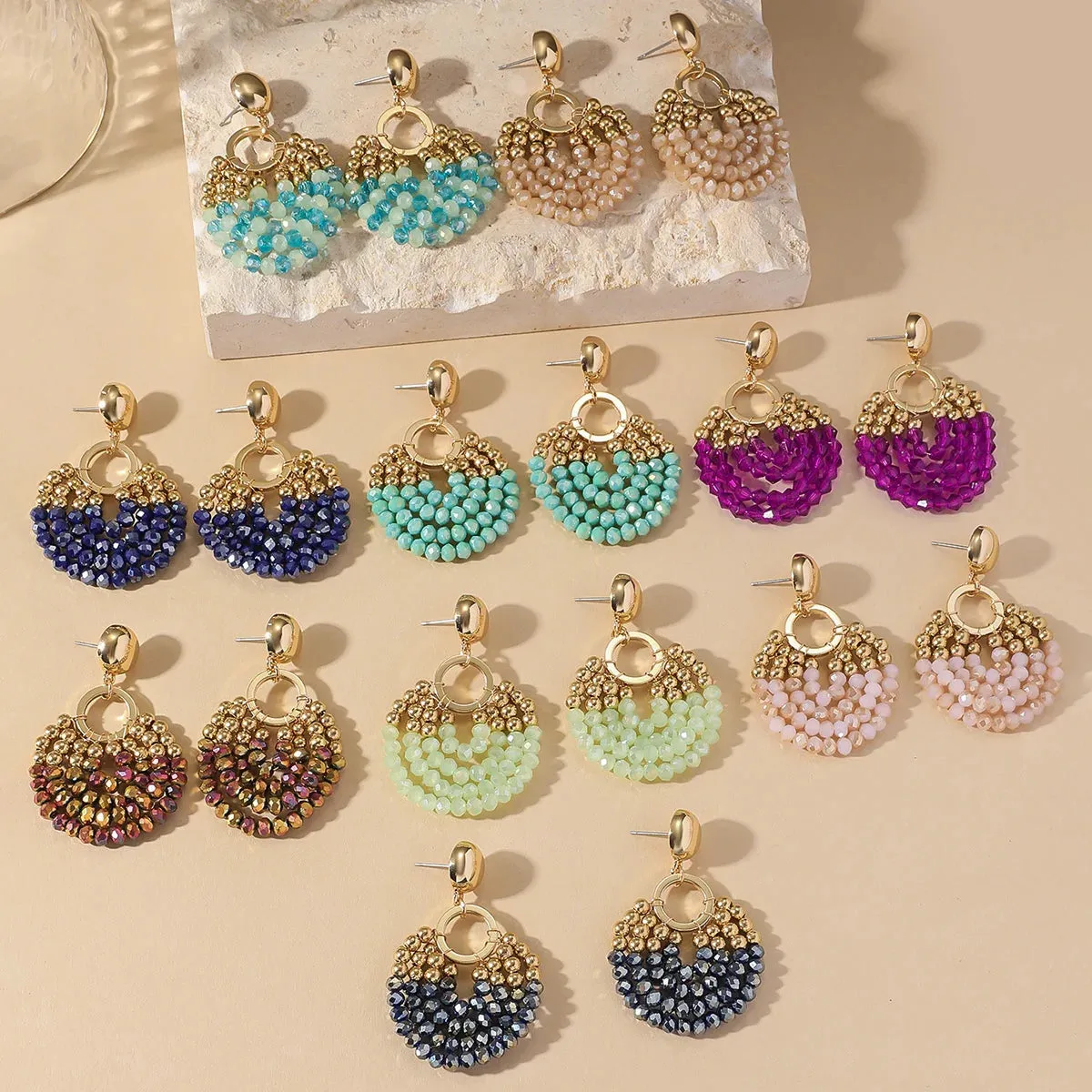 Layered Beaded Drop Earrings sold by Victoria Emerson product image thumbnail 4
