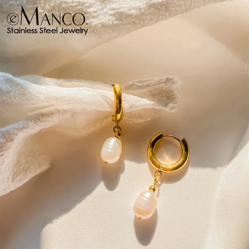 Gold-Plated Freshwater Pearl Drop Earrings made by Victoria Emerson