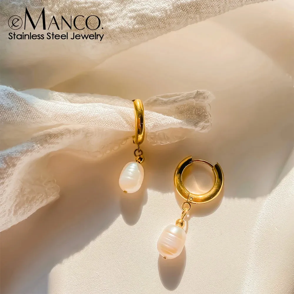 Gold-Plated Freshwater Pearl Drop Earrings sold by Victoria Emerson