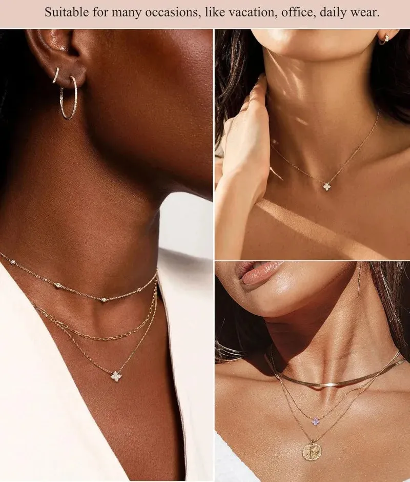Dainty CZ Flower Pendant Necklace sold by Victoria Emerson product image thumbnail 5