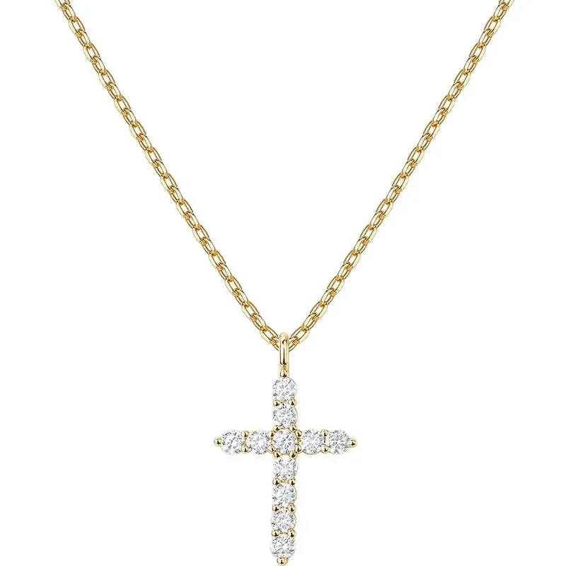 Gold Cross Pendant Necklace made by Victoria Emerson