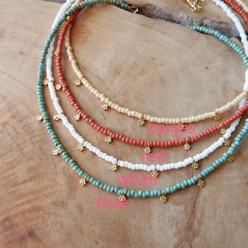 Seed Bead Flower Choker sold by Victoria Emerson