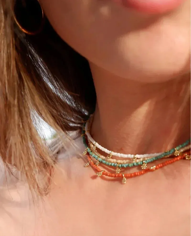 Seed Bead Flower Choker sold by Victoria Emerson product image thumbnail 2