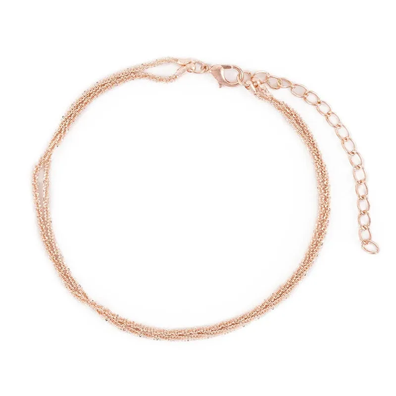 Layered Cuban Link Anklet Set sold by Victoria Emerson product image thumbnail 5