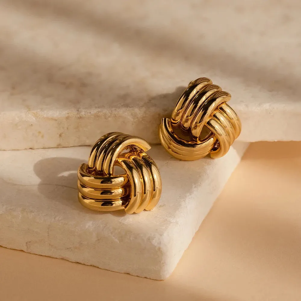 Twisted Knot Stud Earrings sold by Victoria Emerson product image thumbnail 4