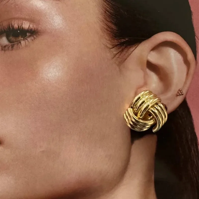 Twisted Knot Stud Earrings made by Victoria Emerson