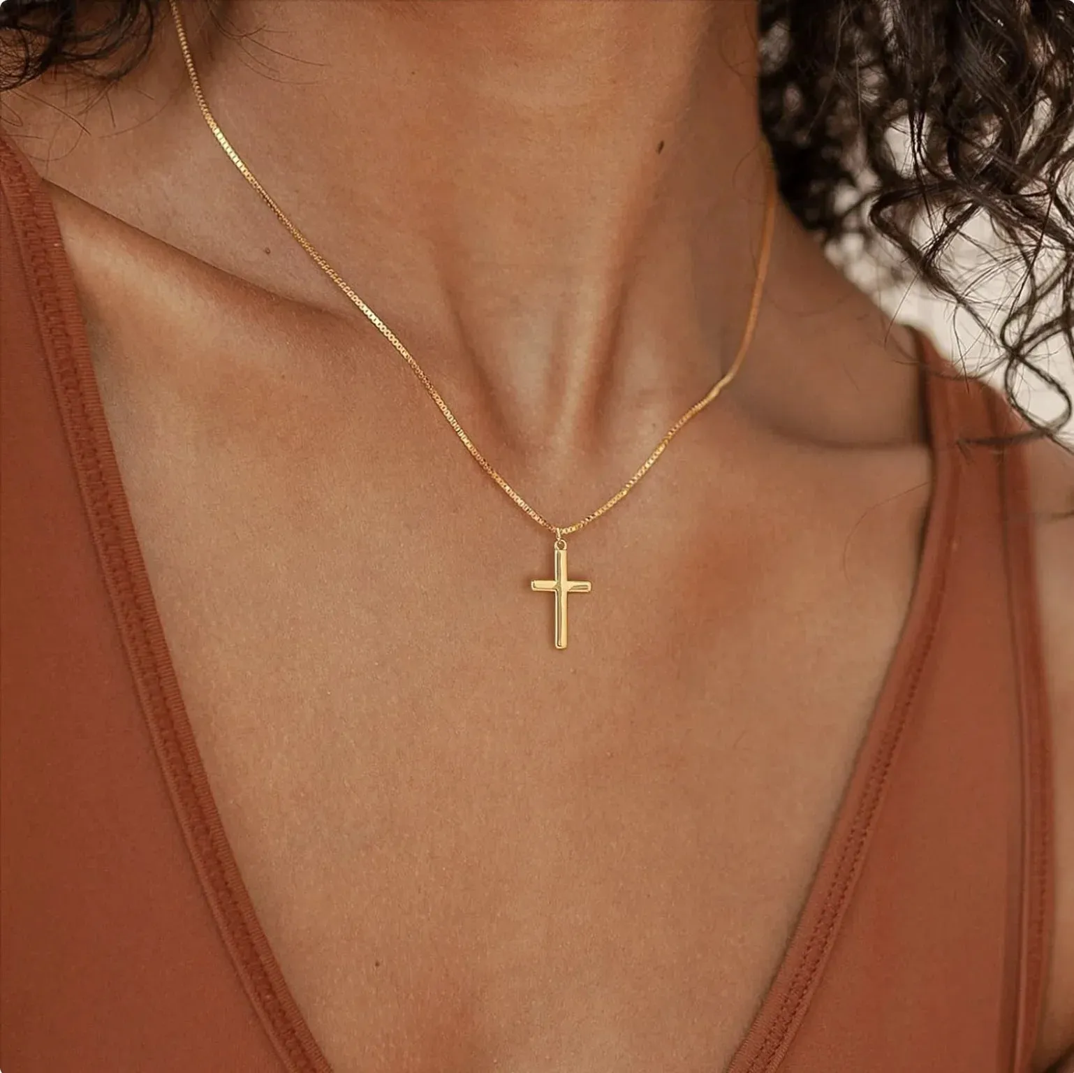 Petite Cross Choker Necklace sold by Victoria Emerson product image thumbnail 4