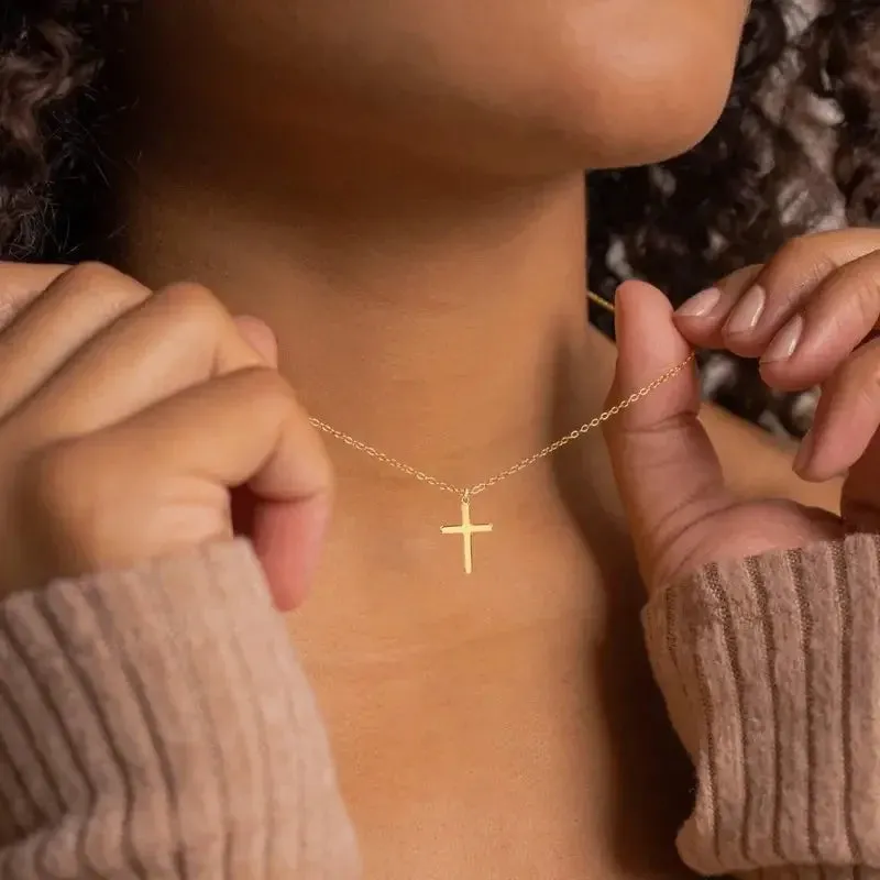Petite Cross Choker Necklace made by Victoria Emerson