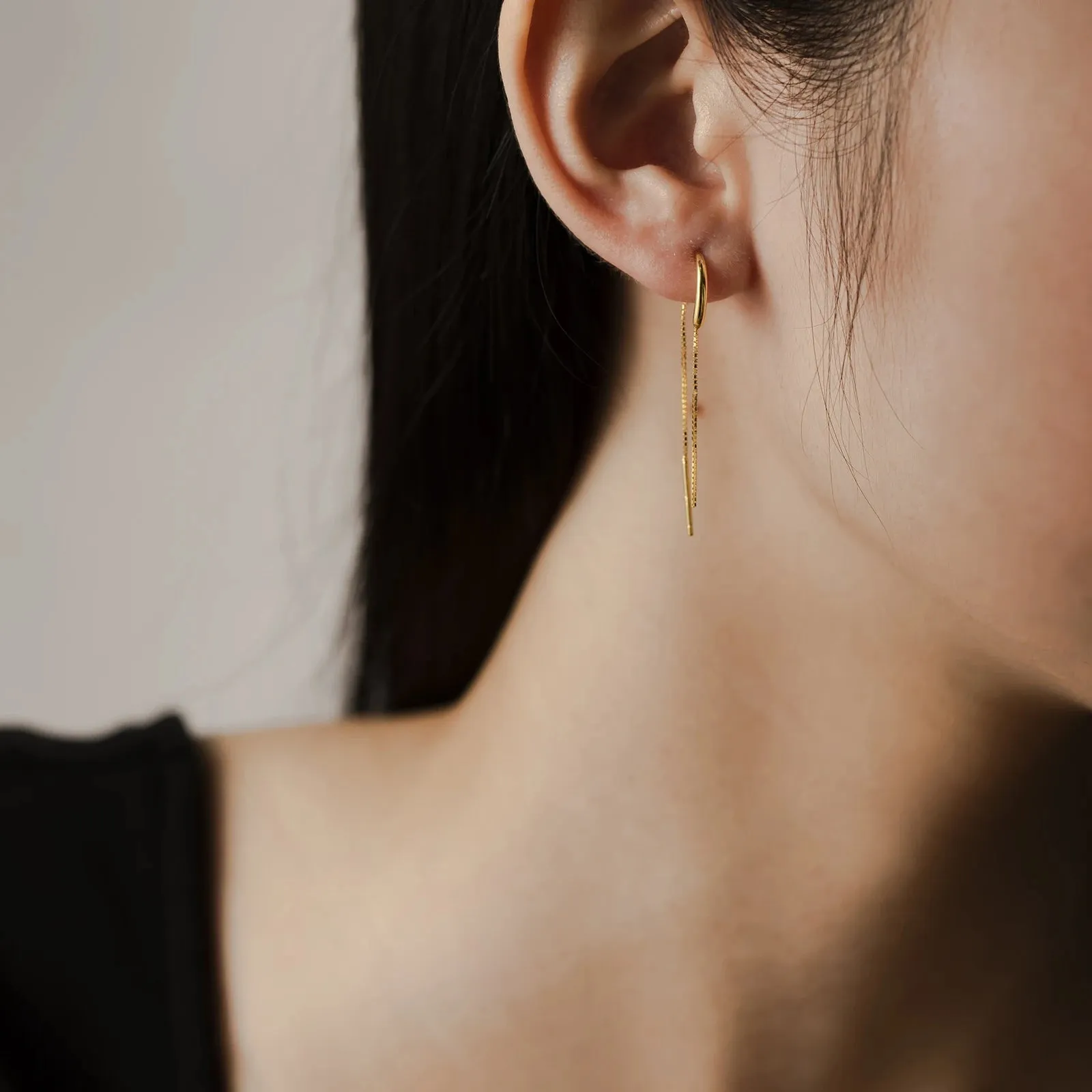 Sterling Silver Chain Drop Earrings sold by Victoria Emerson product image thumbnail 5