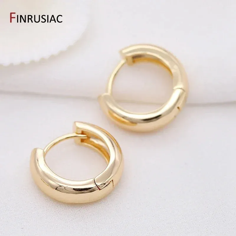 Gold-Plated Round Hoop Earrings sold by Victoria Emerson product image thumbnail 4