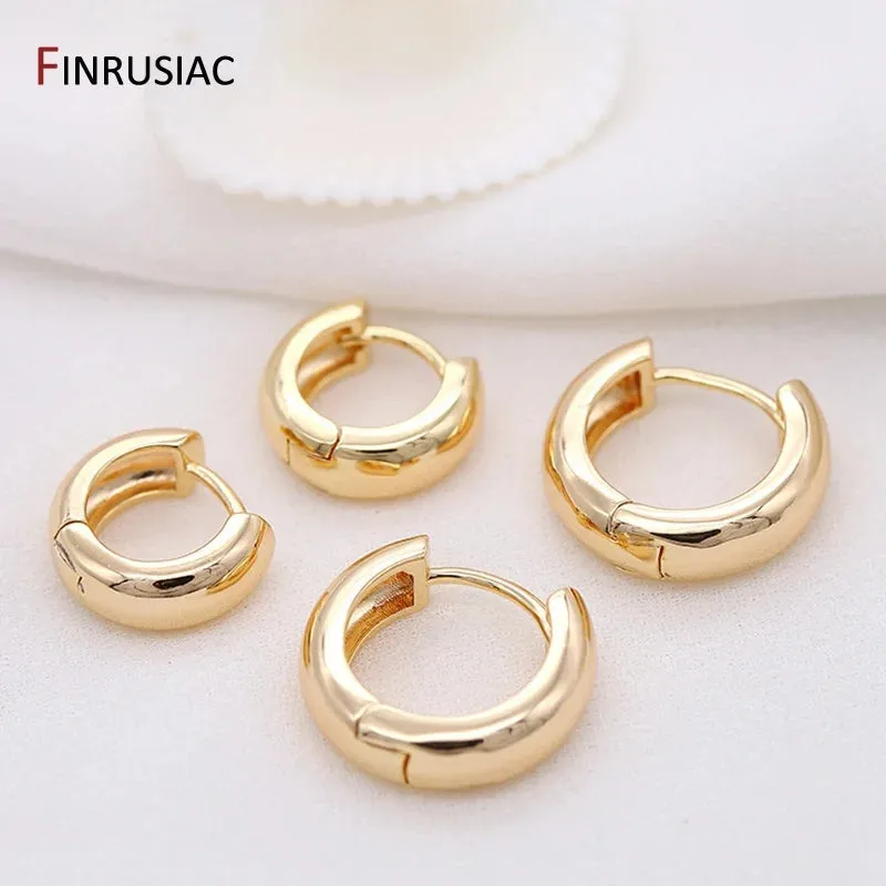 Gold-Plated Round Hoop Earrings made by Victoria Emerson