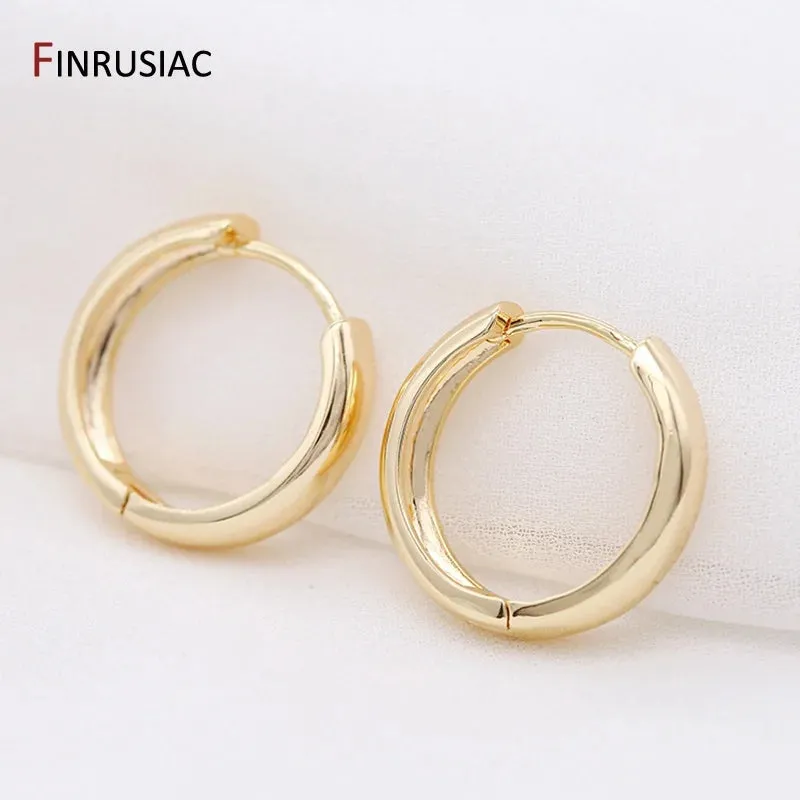 Gold-Plated Round Hoop Earrings sold by Victoria Emerson product image thumbnail 2
