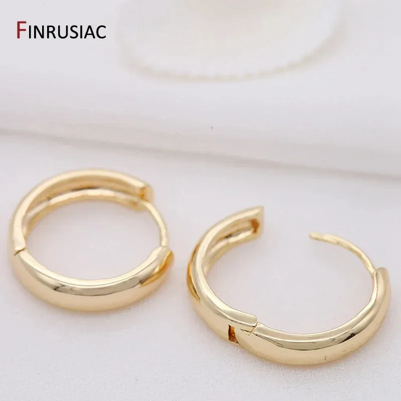 Gold-Plated Round Hoop Earrings sold by Victoria Emerson product image thumbnail 3