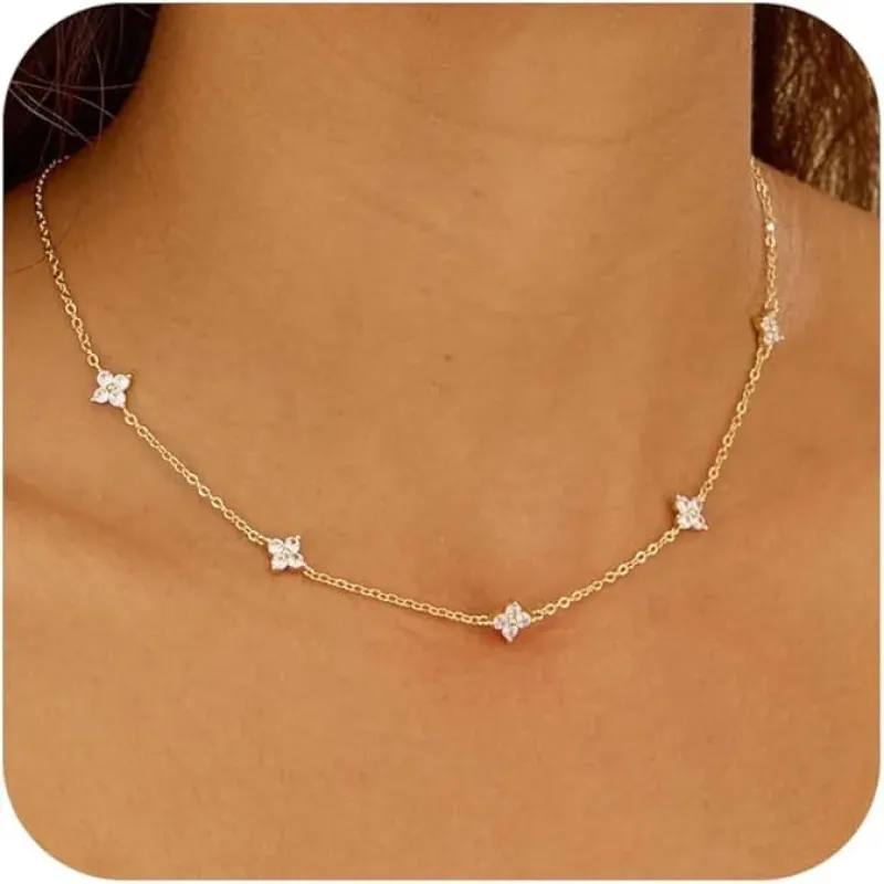 Dainty CZ Necklace & Bracelet Set made by Victoria Emerson