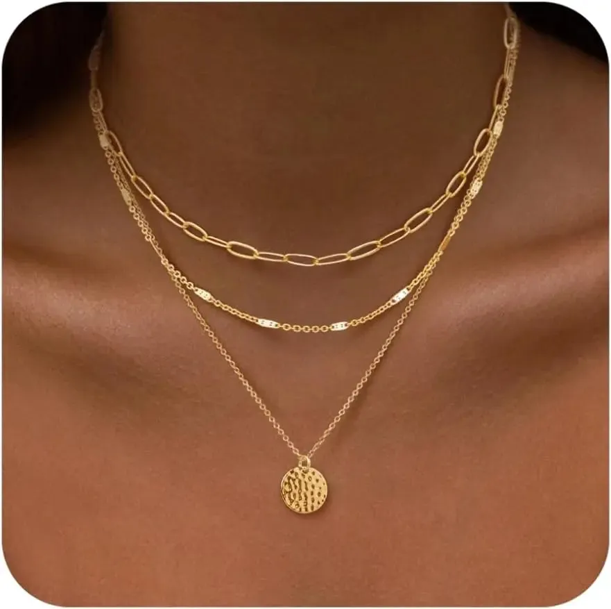 Gold Paperclip Layered Necklace sold by Victoria Emerson