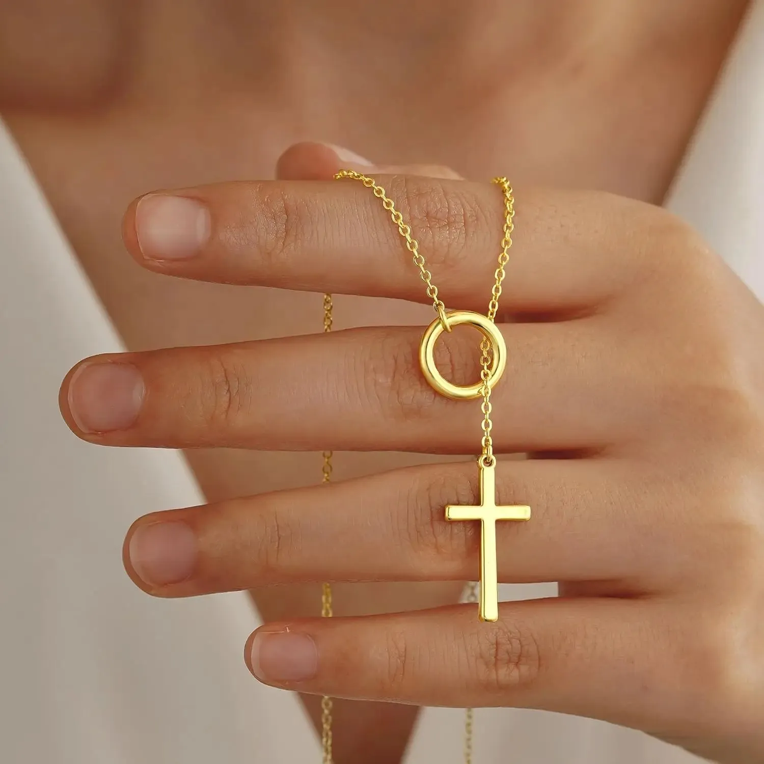 Lariat Cross Y-Necklace sold by Victoria Emerson product image thumbnail 4