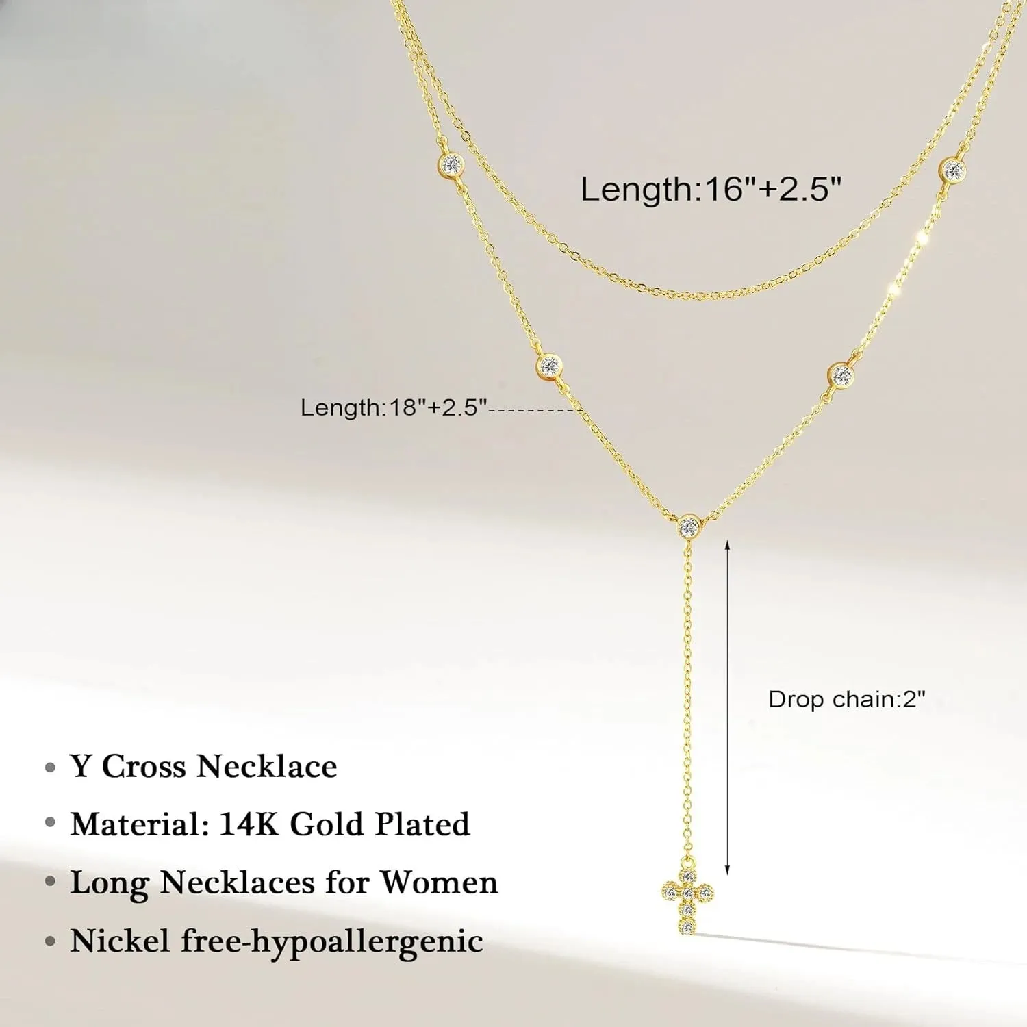 Lariat Cross Y-Necklace sold by Victoria Emerson product image thumbnail 2