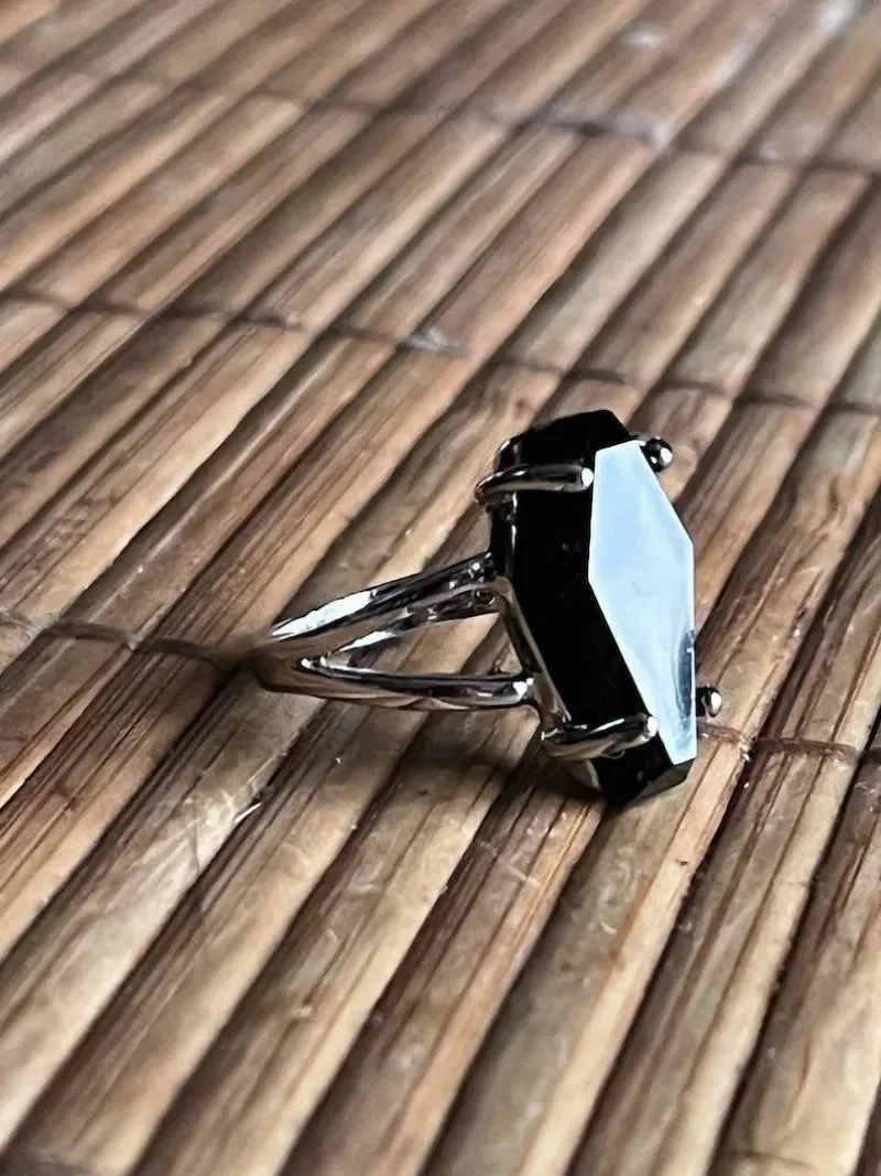 Black Onyx Coffin Ring sold by Victoria Emerson product image thumbnail 2
