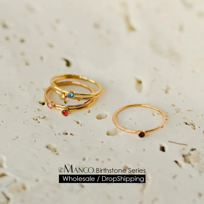 Birthstone Band Ring made by Victoria Emerson