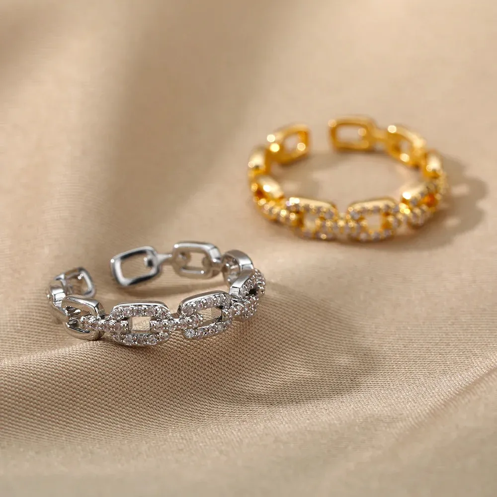 Geometric Twist Chain Ring sold by Victoria Emerson product image thumbnail 5