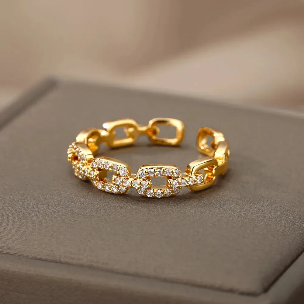 Geometric Twist Chain Ring sold by Victoria Emerson product image thumbnail 2