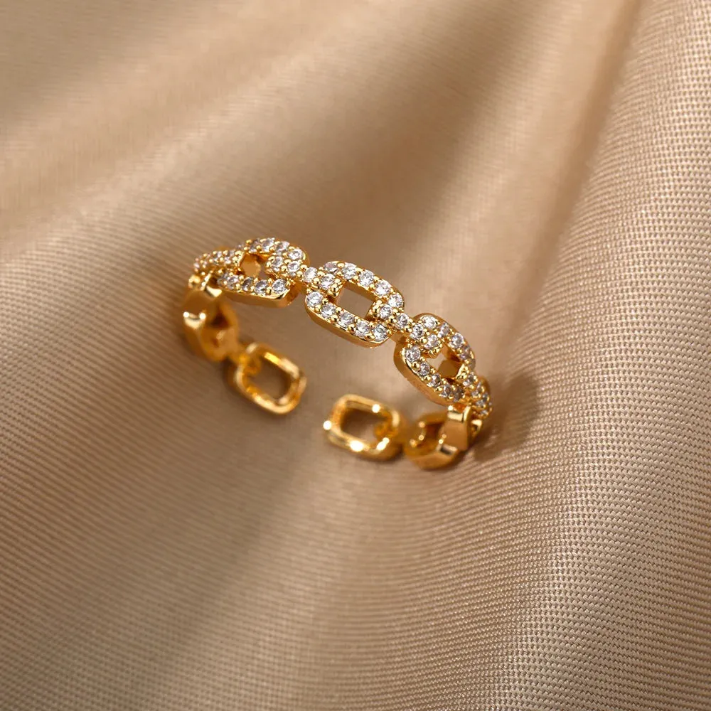 Geometric Twist Chain Ring sold by Victoria Emerson product image thumbnail 3