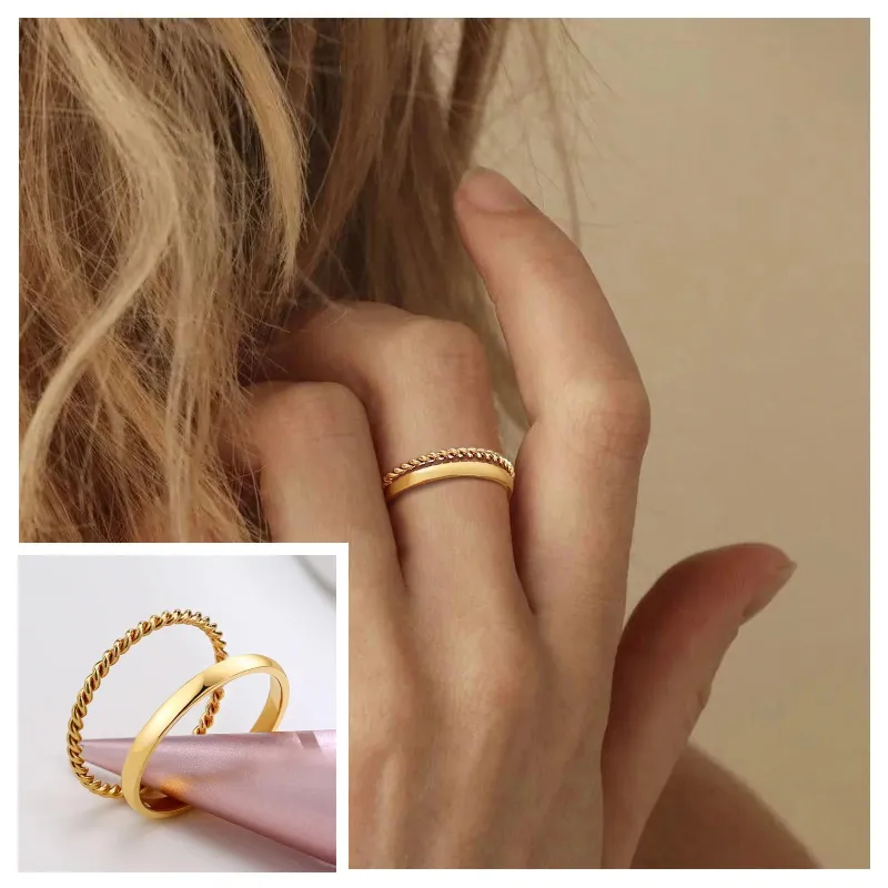 Dome Stacking Ring Set of 2 made by Victoria Emerson