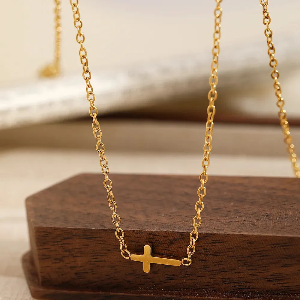 Vintage Cross Pendant Necklace sold by Victoria Emerson product image thumbnail 5