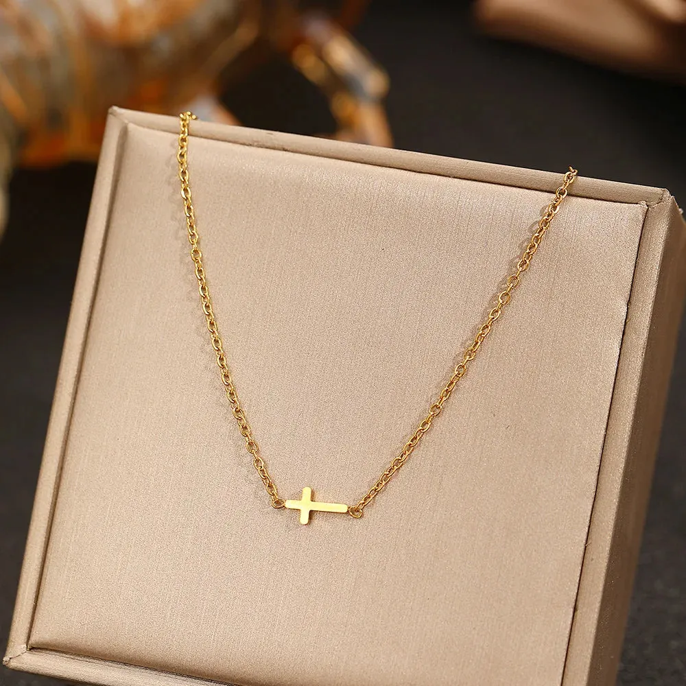 Vintage Cross Pendant Necklace sold by Victoria Emerson product image thumbnail 4