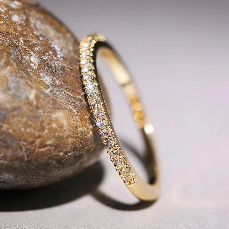 925 Silver CZ Thin Band Ring sold by Victoria Emerson