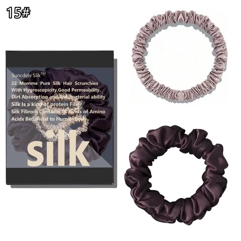 Silk Scrunchie Set (2-Pack) made by Victoria Emerson