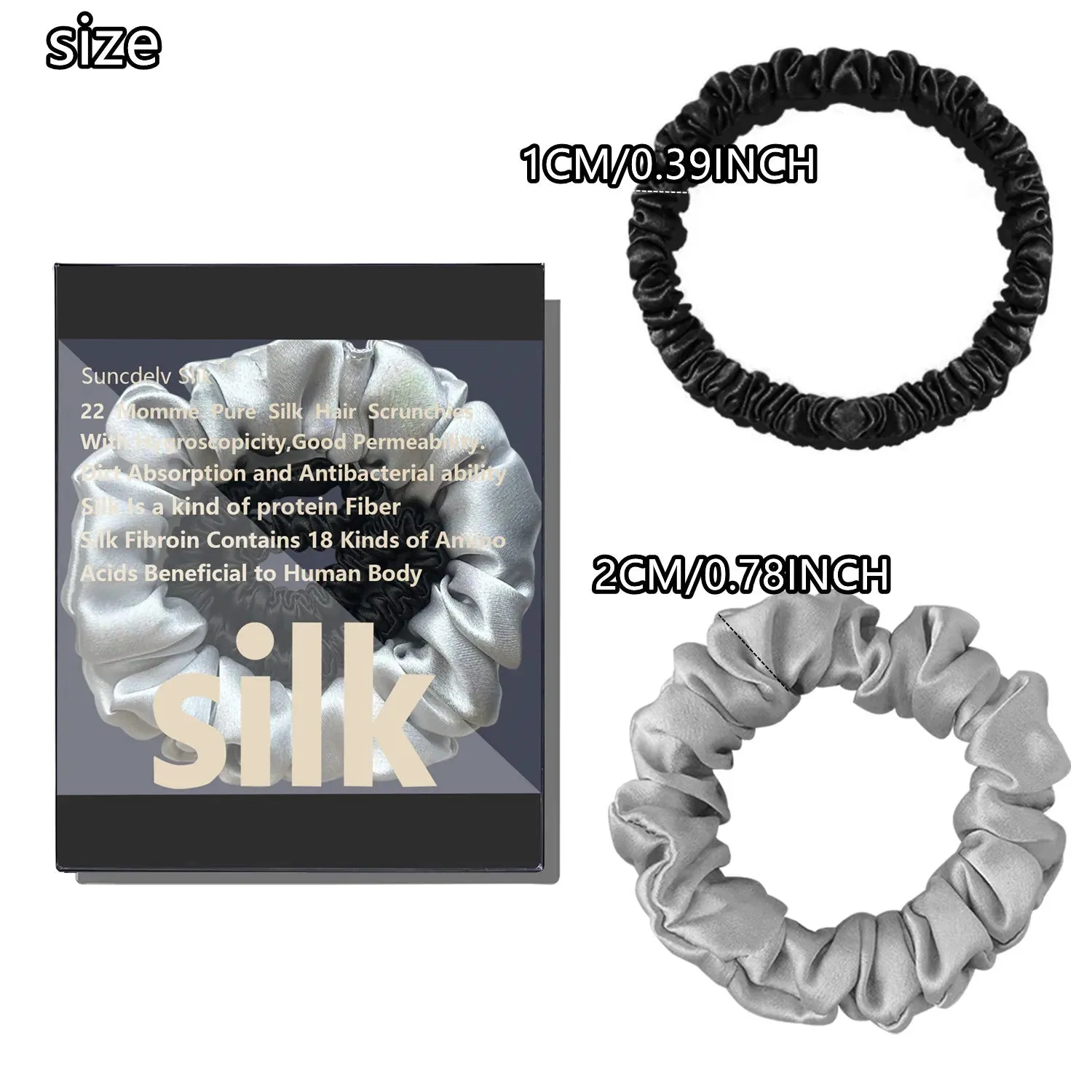 Silk Scrunchie Set (2-Pack) sold by Victoria Emerson product image thumbnail 5
