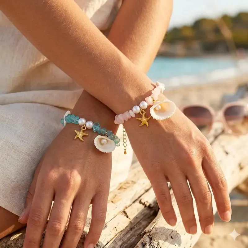 Starfish & Shell Beaded Bracelet made by Victoria Emerson