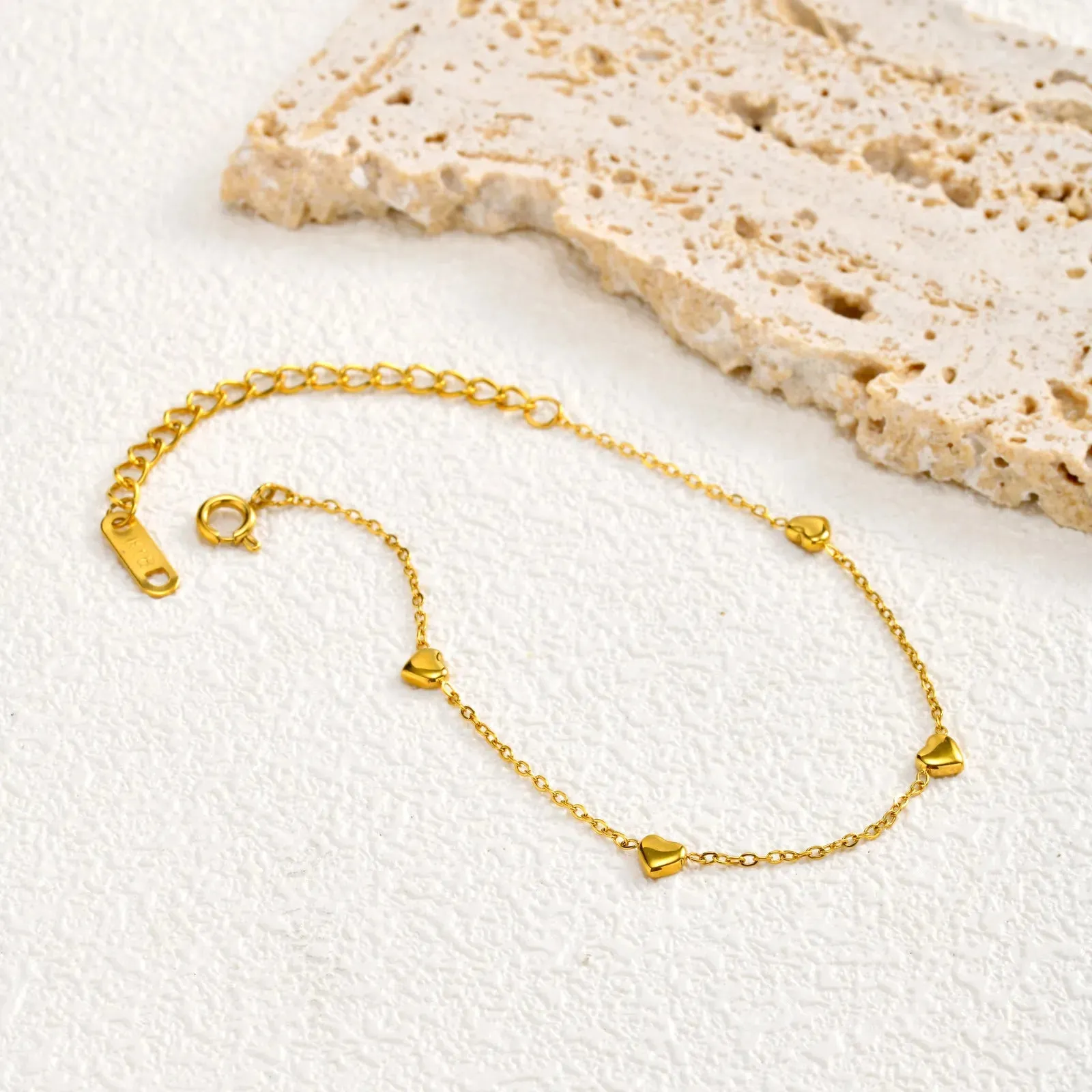 Dainty Heart Charm Bracelet sold by Victoria Emerson product image thumbnail 4