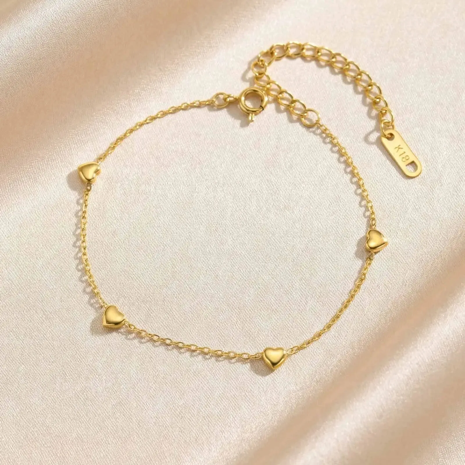 Dainty Heart Charm Bracelet sold by Victoria Emerson product image thumbnail 5