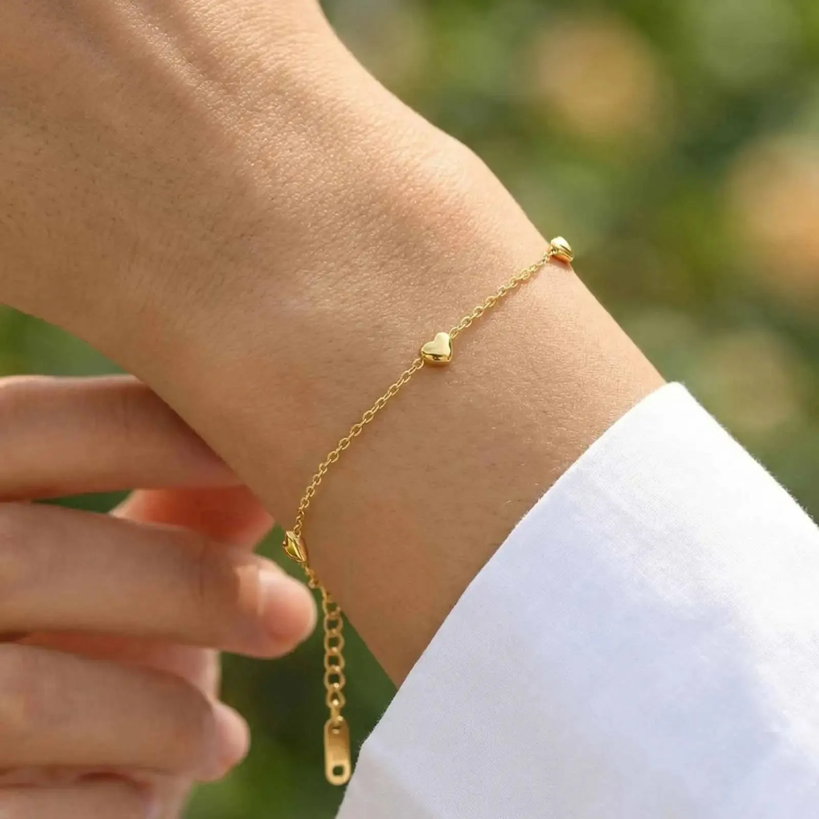 Dainty Heart Charm Bracelet sold by Victoria Emerson product image thumbnail 2