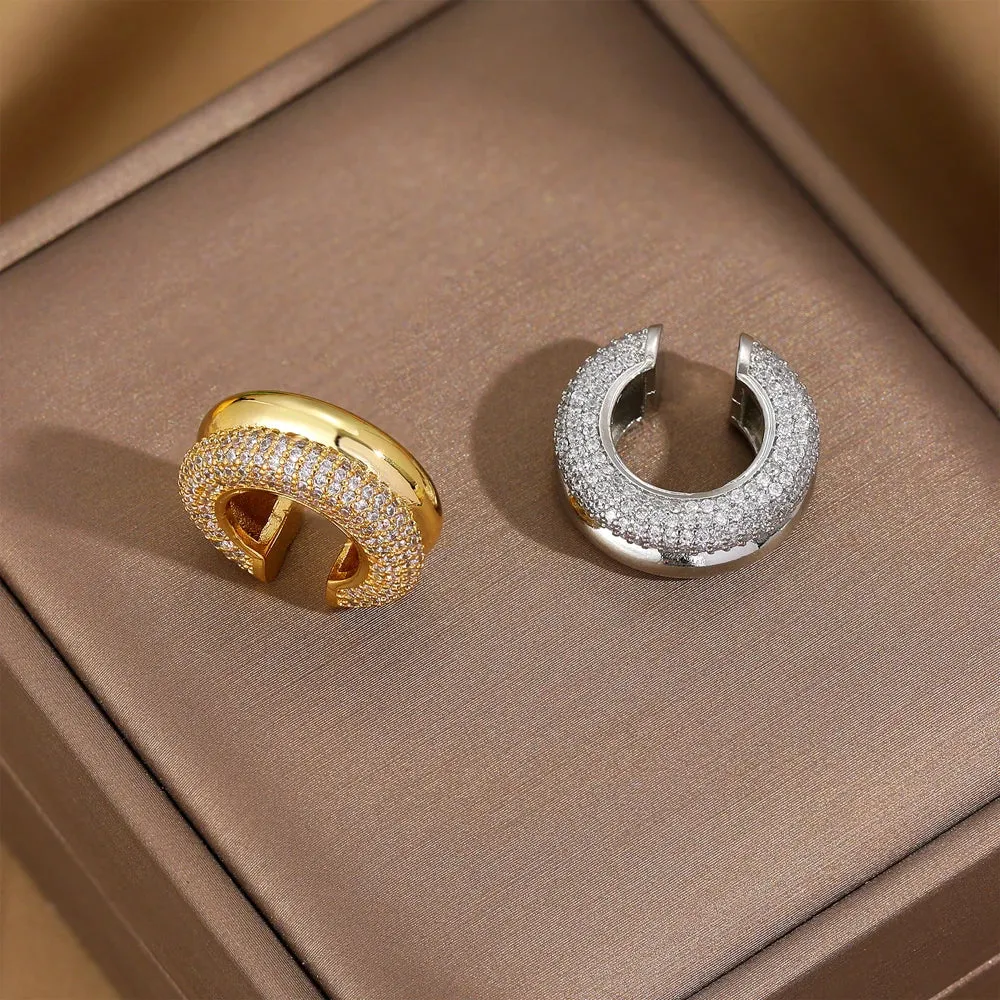 Zircon Double Layer Ear Cuffs sold by Victoria Emerson product image thumbnail 2