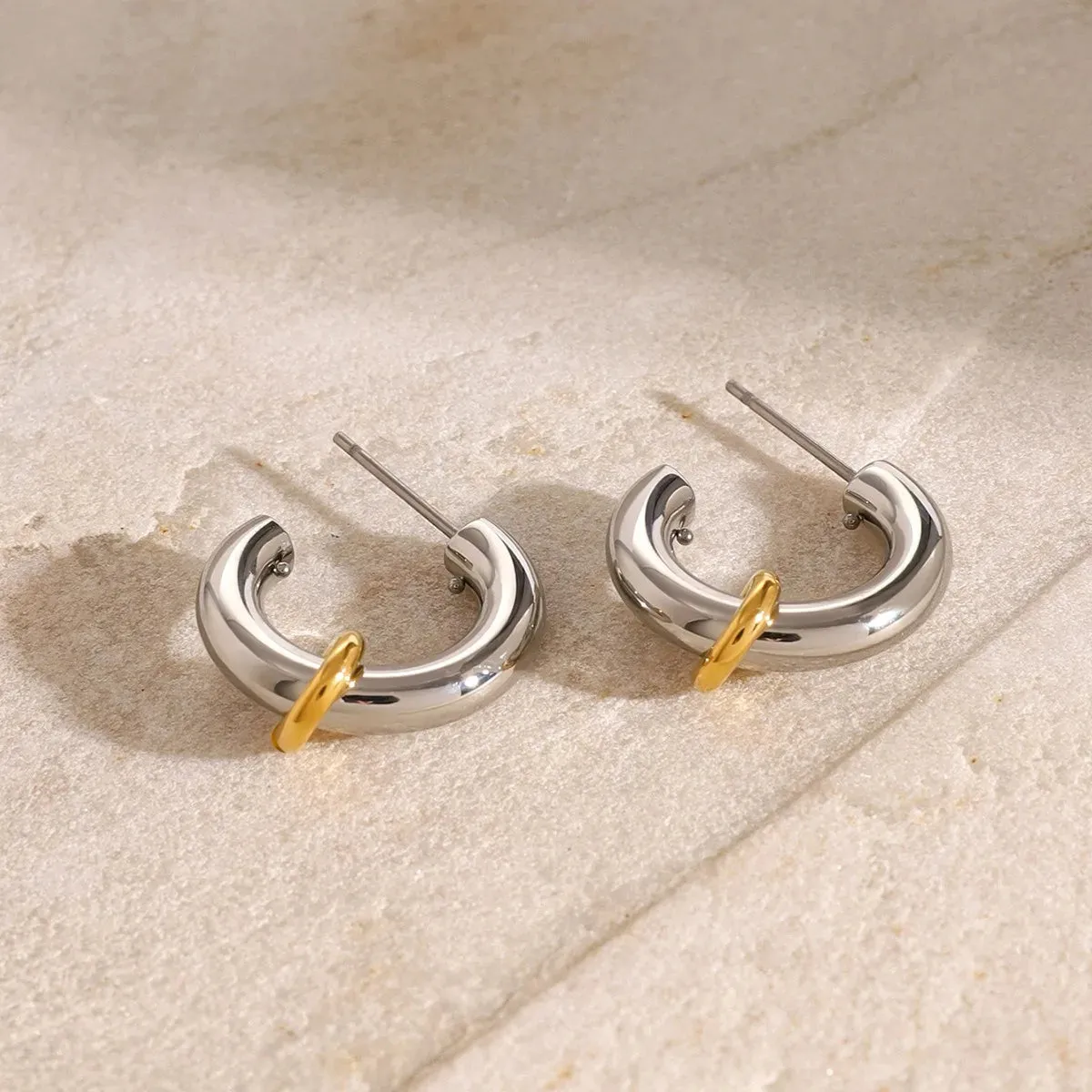 Classic C-Hoop Dangle Earrings sold by Victoria Emerson product image thumbnail 4