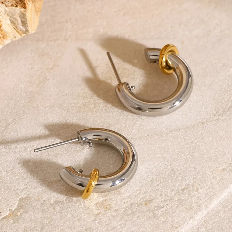Classic C-Hoop Dangle Earrings made by Victoria Emerson