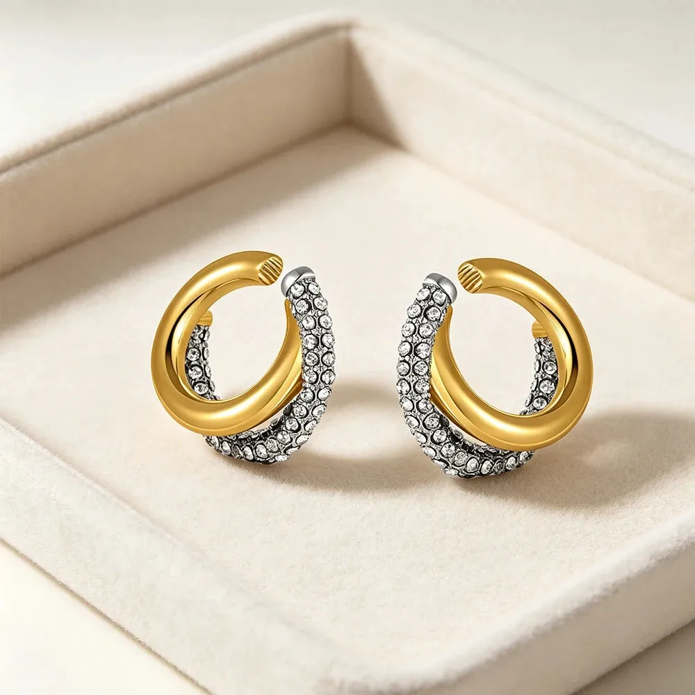 Cubic Zirconia Ear Cuff Earrings sold by Victoria Emerson product image thumbnail 4