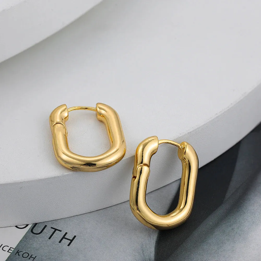 Cubic Zirconia Smooth Hoop Earrings sold by Victoria Emerson product image thumbnail 4